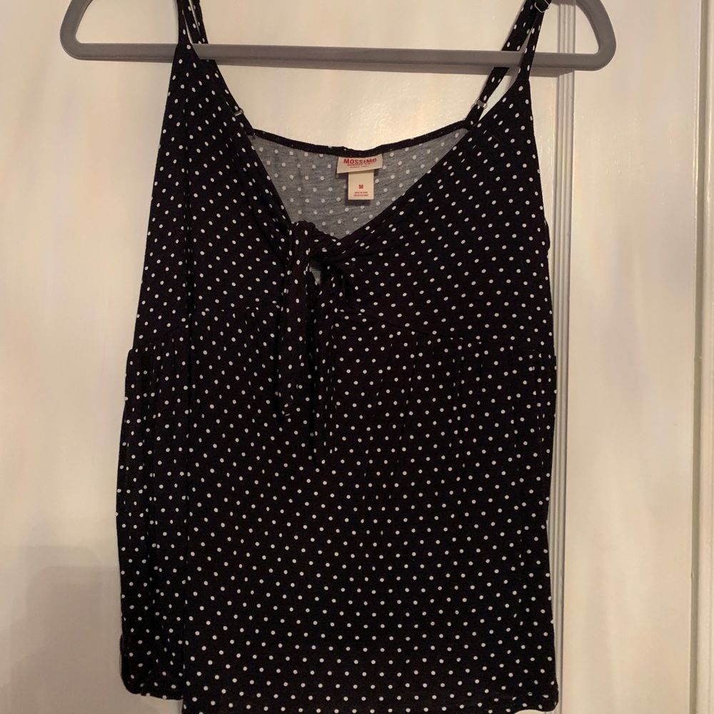 Black& White polka dot tank top